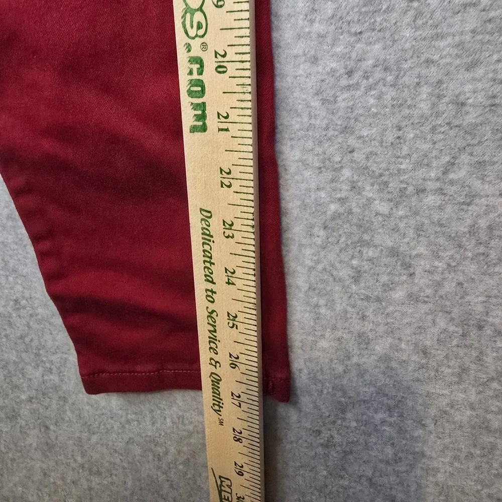 Michael Kors Pants Womens 10 Izzy Skinny Burgundy Red Stretch Denim EUC